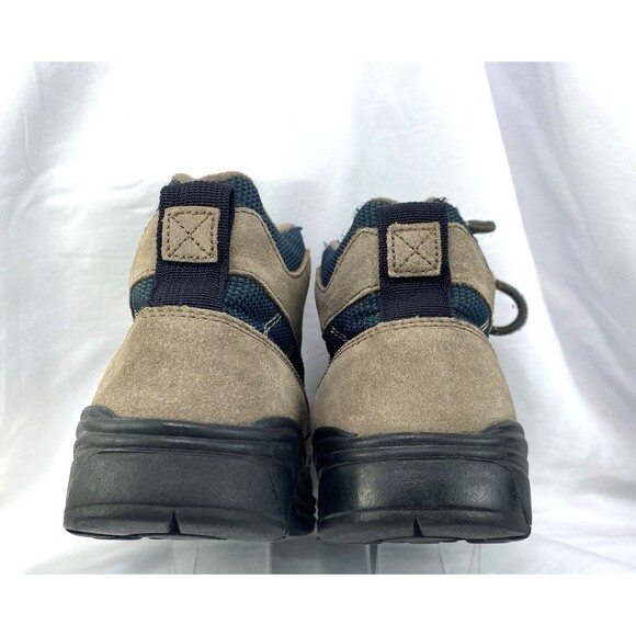 Hi-Tec Lady Idaho Hiking Boots Size 7 Brown Suede Green Cordura Model 4727 - Picture 6 of 10